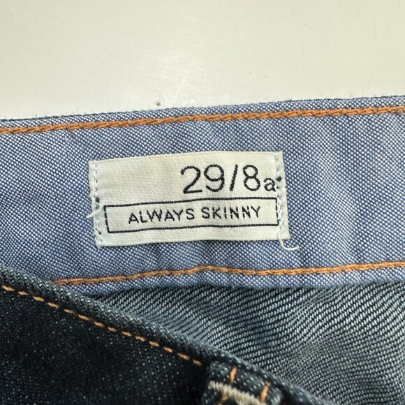 Gap Always Skinny Women's size 8 Dark Wash Blue Denim Jeans - Picture 3 of 5